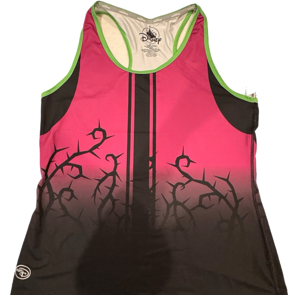Disney Pink and Black Tank Top with Green Accents